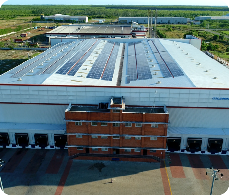 Coldman solar roofing facility